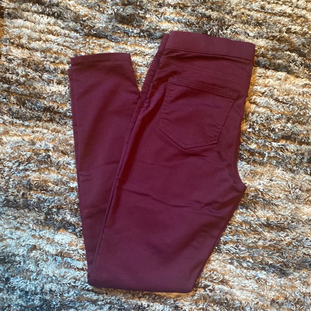 No Boundaries Maroon Jeggings